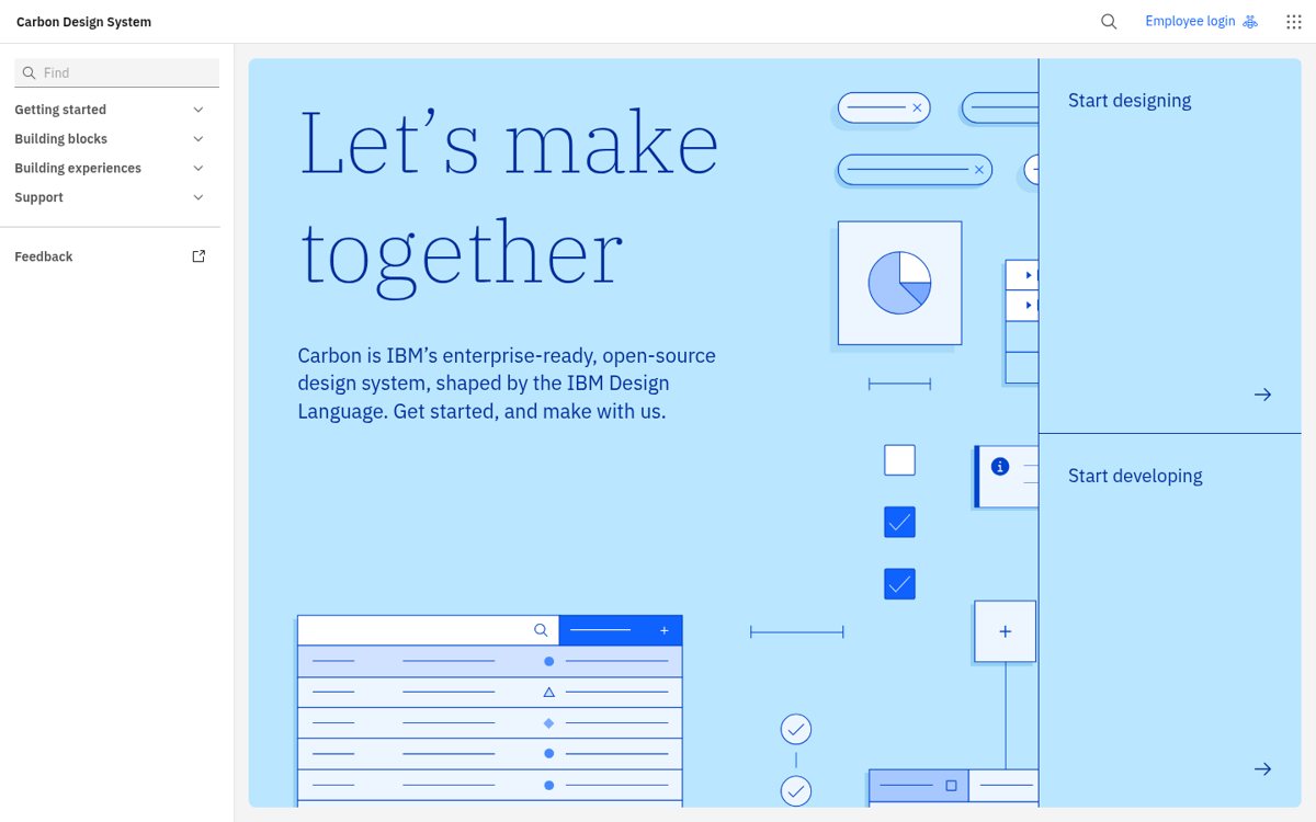 IBM Carbon Design System: hero image