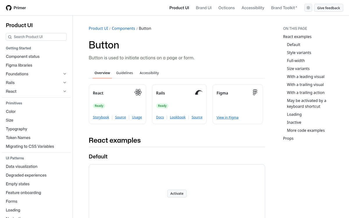 Page capture of GitHub Primer (https://primer.style/) as analysed on 2026-10-25