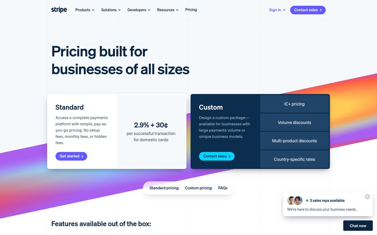 Stripe step 2: Pricing