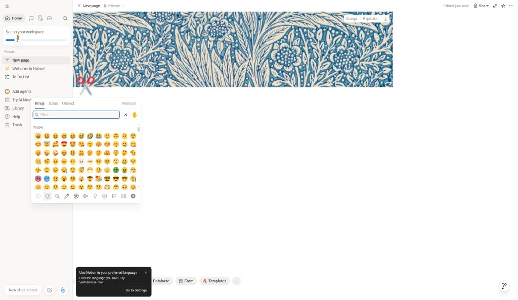 Notion: Icon picker