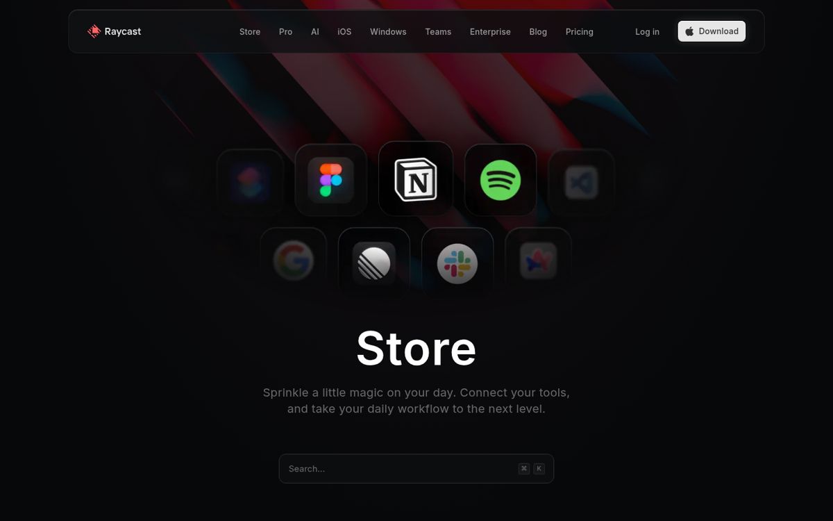 Raycast step 3: Store